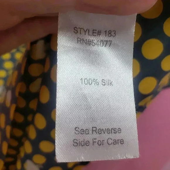 CAbi Style# 183 Clover Dots Silk Blouse - Picture 4 of 6